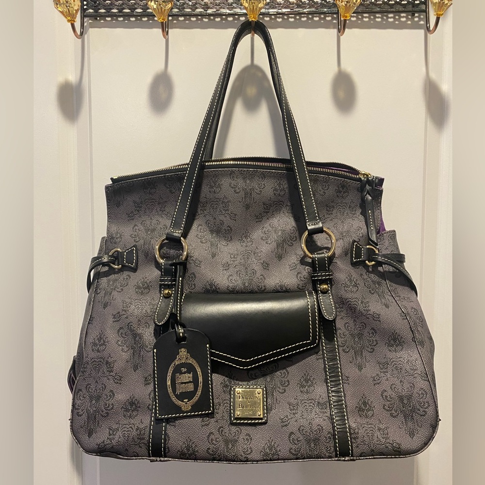 Dooney & Bourke Disney Haunted Mansion Shoulder Bag - Purple Interior - EUC